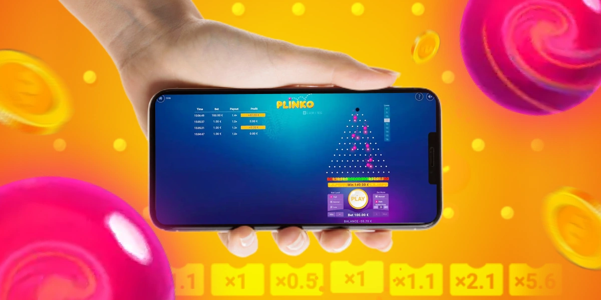 Jeu Plinko sur mobile